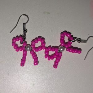 Pink Bow Earrings